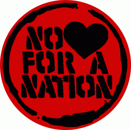 No Love For A Nation - Button (rot)