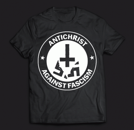 Antichrist - Against Fascism Shirt (S-3XL, black)