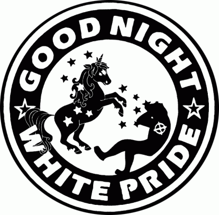 Good Night White Pride - Button (Black/White)