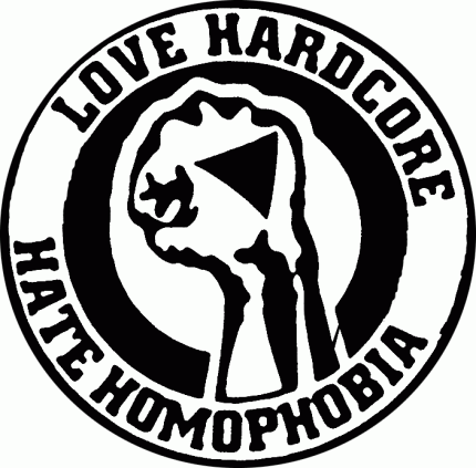 Love Hardcore Hate Homophobia - Button