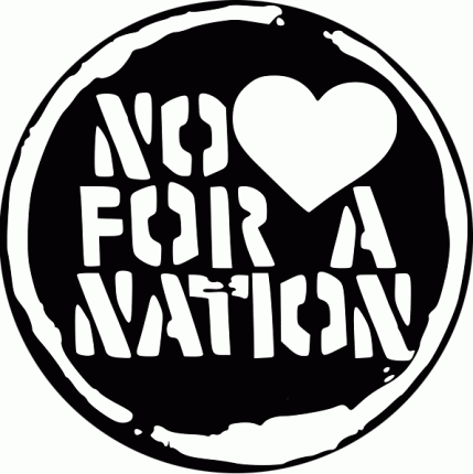 No Love For A Nation - Button (schwarz)