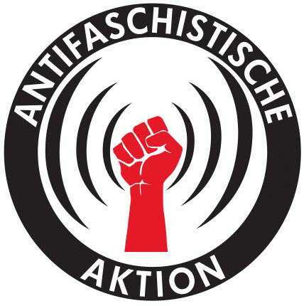 Antifaschistische Aktion - Indymedia Button
